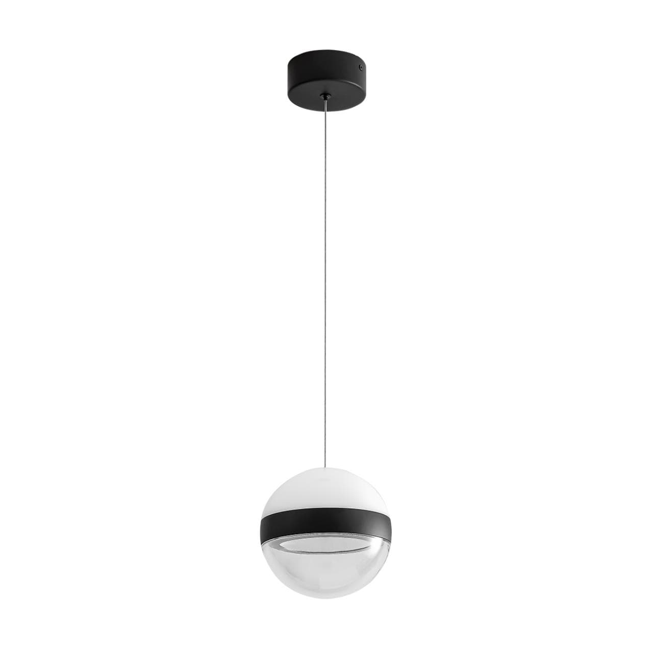 Odeon Light 5075/9L L-VISION ODL24 черный/прозрачн./молочный/металл/акрил Подвес LED 9W 4000K 480лм RONI