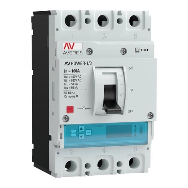 EKF Averes Автоматический выключатель AV POWER-1/3 160А 50kA ETU6.0
