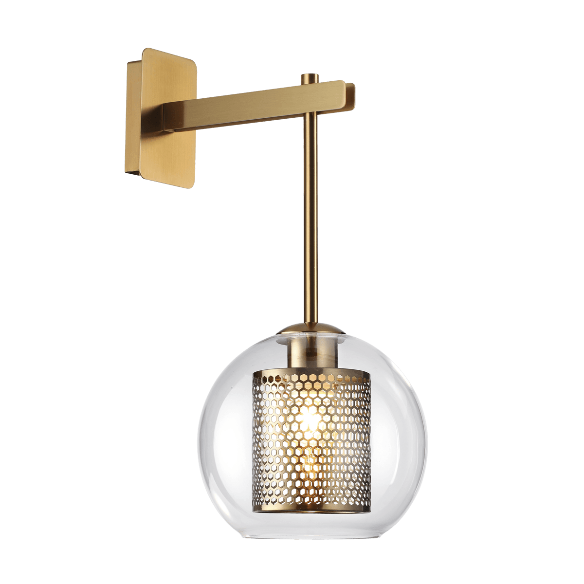 Odeon Light 4939/1W PENDANT ODL22 235 античн.бронза/металл/прозрачный/стекло Бра E27 1*40W CLOCKY — миниатюра 2
