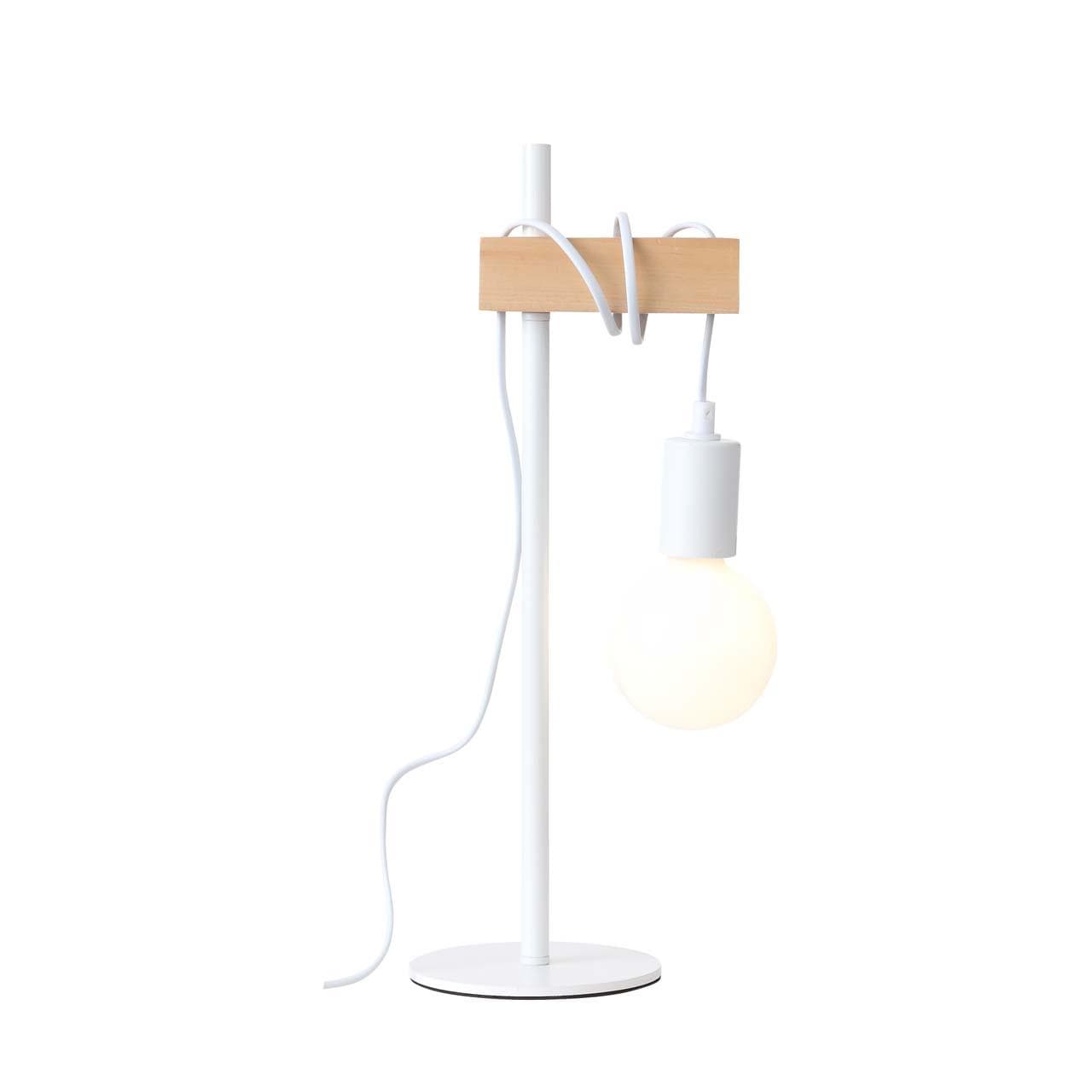 Evoluce SL1142.504.01 Настольная лампа Белый, Светлое дерево E27 1*60W — миниатюра 2