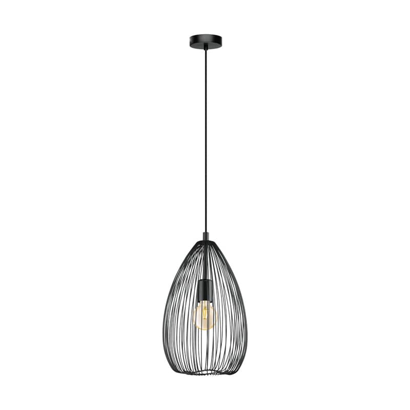 Eglo 49141 Подвес CLEVEDON, 1х60W (E27), 240, H1100, сталь, черный