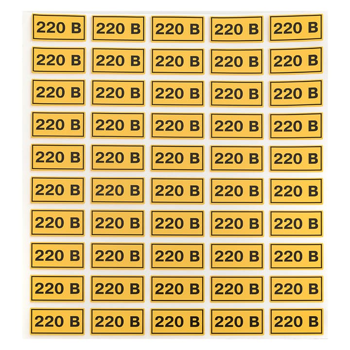 EKF PROxima Наклейка "220В" (20х40мм.) — миниатюра 3