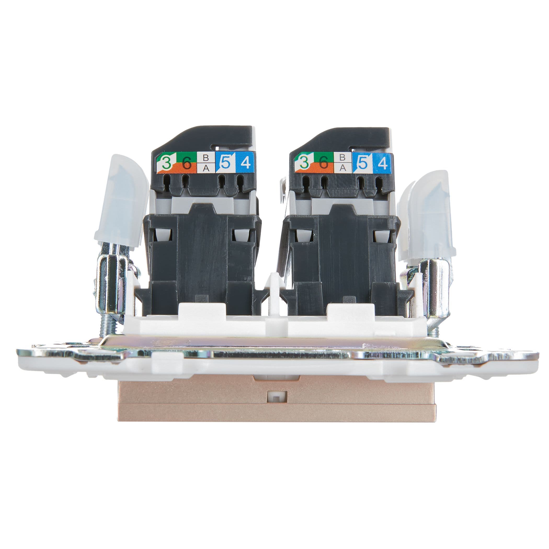 IEK SKANDY Песочный Розетка компьютерная двойная RJ45 кат.5E SK-K03Sa — миниатюра 5