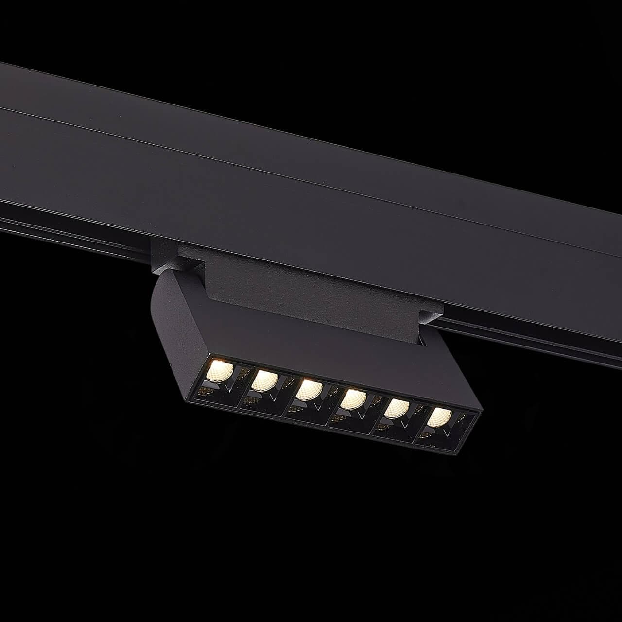 ST Luce ST364.436.06 Магнитный трековый светильник Черный LED 1*6W 3000K 532Lm Ra>80 36° IP20 L120xW22xH108 48V — миниатюра 4