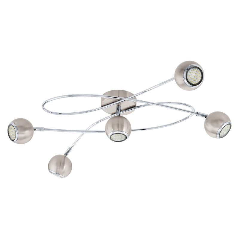 Eglo Люстра LED LOCANDA, 5х3W (GU10), сталь, никель матовый/хром 94251