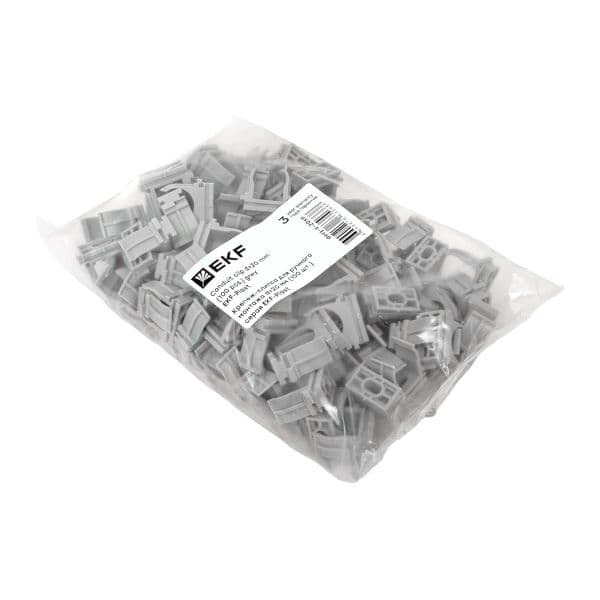 EKF Крепеж-клипса для ручного монтажа d20 мм (100 шт) серая-Plast — миниатюра 6