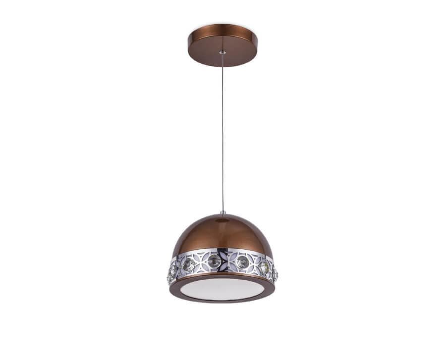 Ambrella Подвесной светодиодный светильник FA9495 CF/CH кофе/хром 4200K 18W D200*670 (без ПДУ) — миниатюра 1