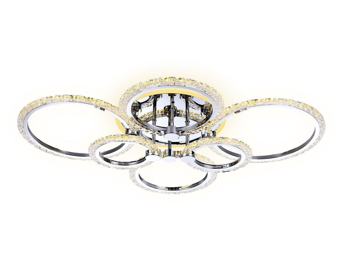 Ambrella Потолочный светодиодный светильник с пультом FA413/4+2 CH хром 132W 840*600*120 (ПДУ РАДИО 2.4G) — миниатюра 3