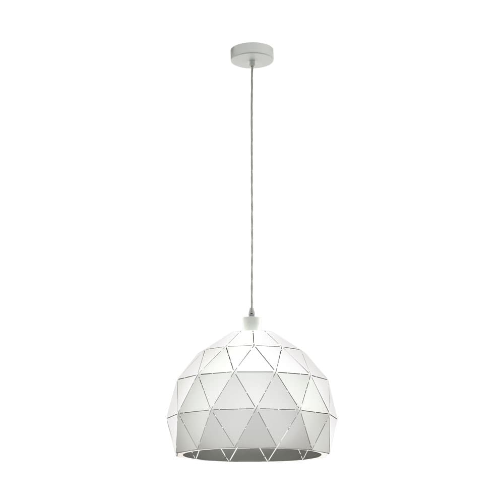 Eglo 97855 Подвес ROCCAFORTE, 1х60W (E27), 400, H1100, cталь, белый