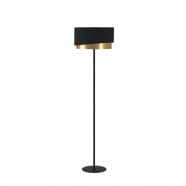 Eglo 39927 Торшер MANDERLINE, 1x40W, E27, H1650, Ø450, основание: Ø450, сталь, черный/текстиль, черный, латунь
