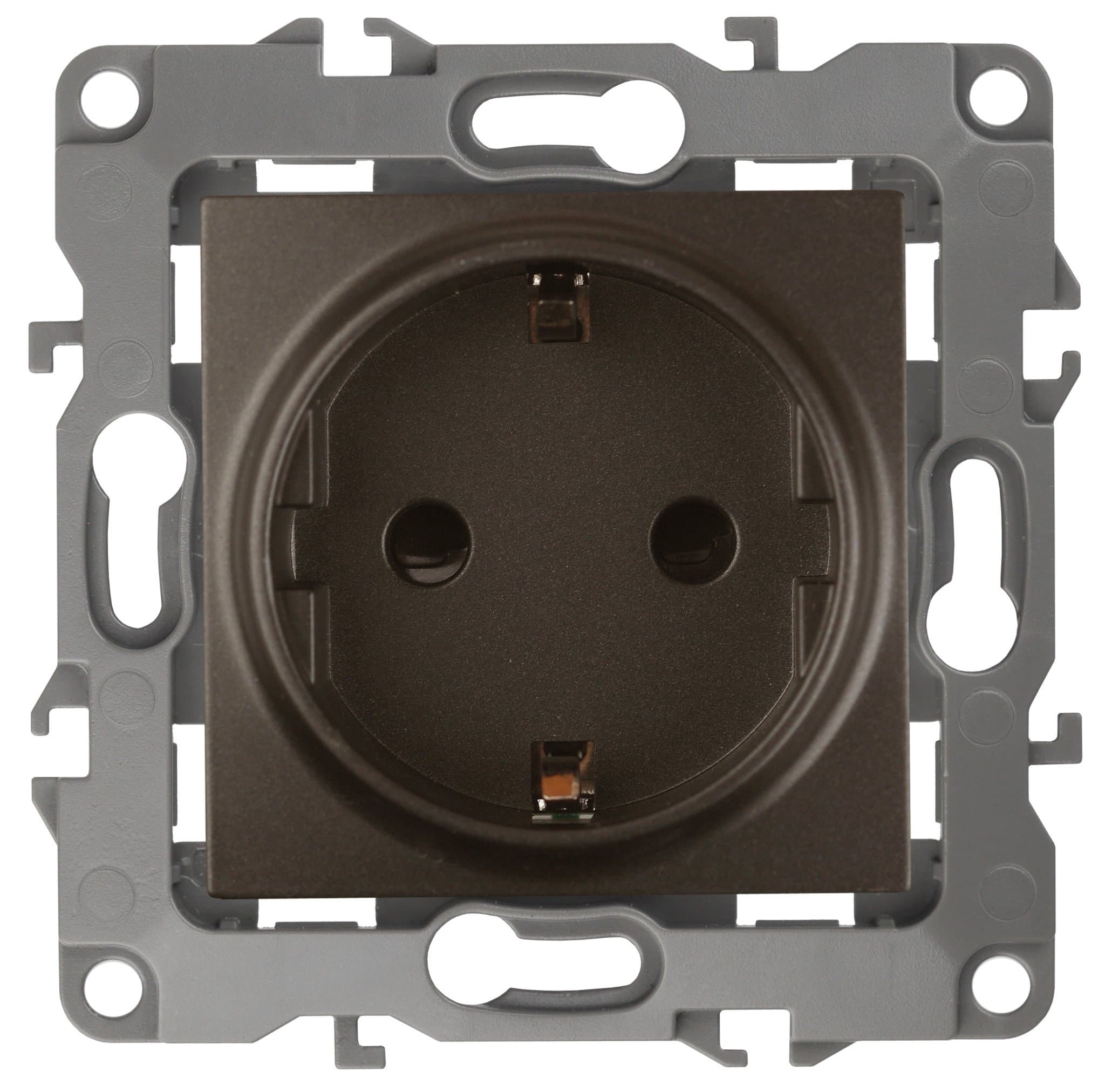 ЭРА 12-2101-13 Розетка 2P+E Schuko, 16A-250В, IP20, 12, Бронза