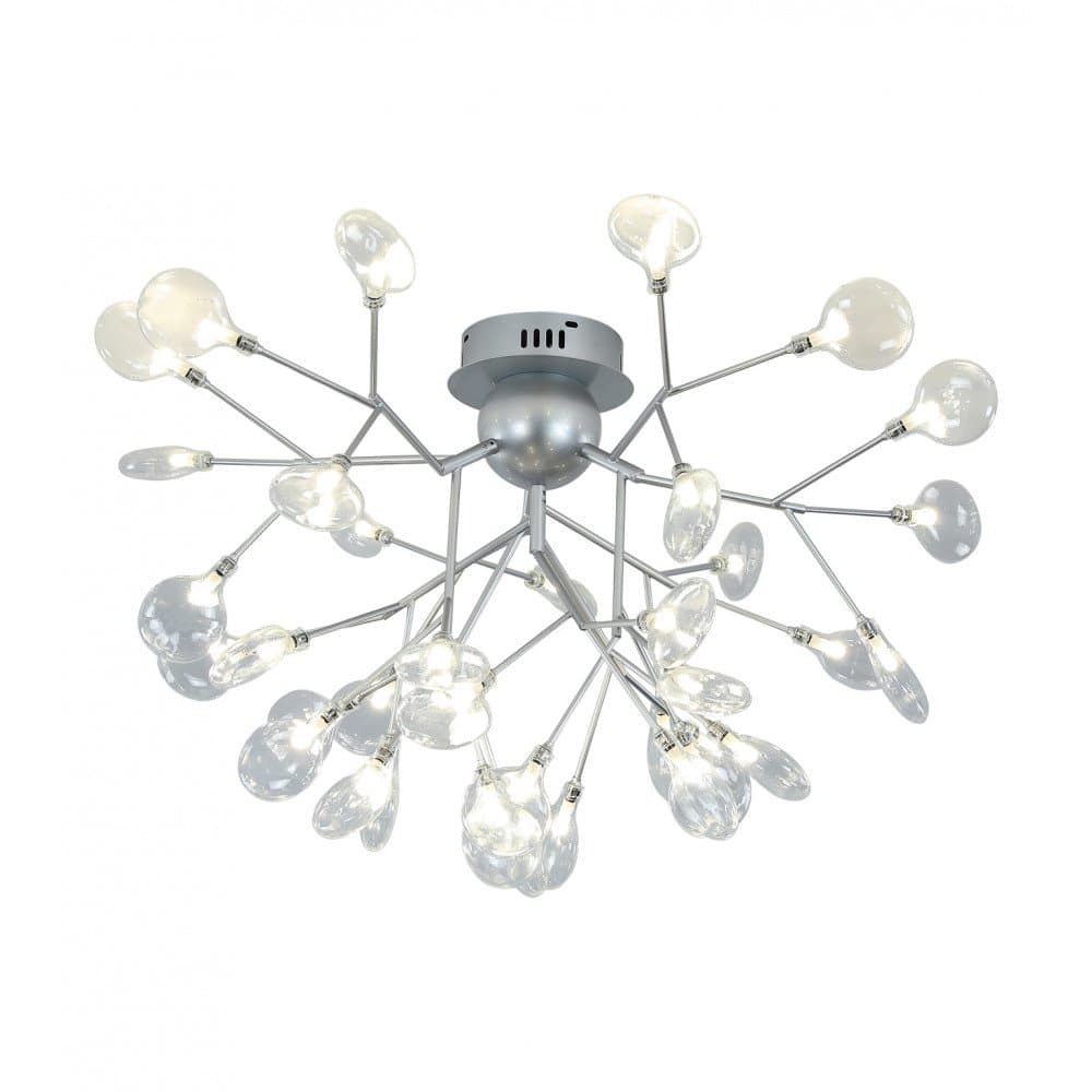 Kink Light 07521-36P,16(21) Люстра Ветта серебро (прозрачные плафоны) d72 h157 G4 36*2W (Led лампы в комплекте, 4000K)