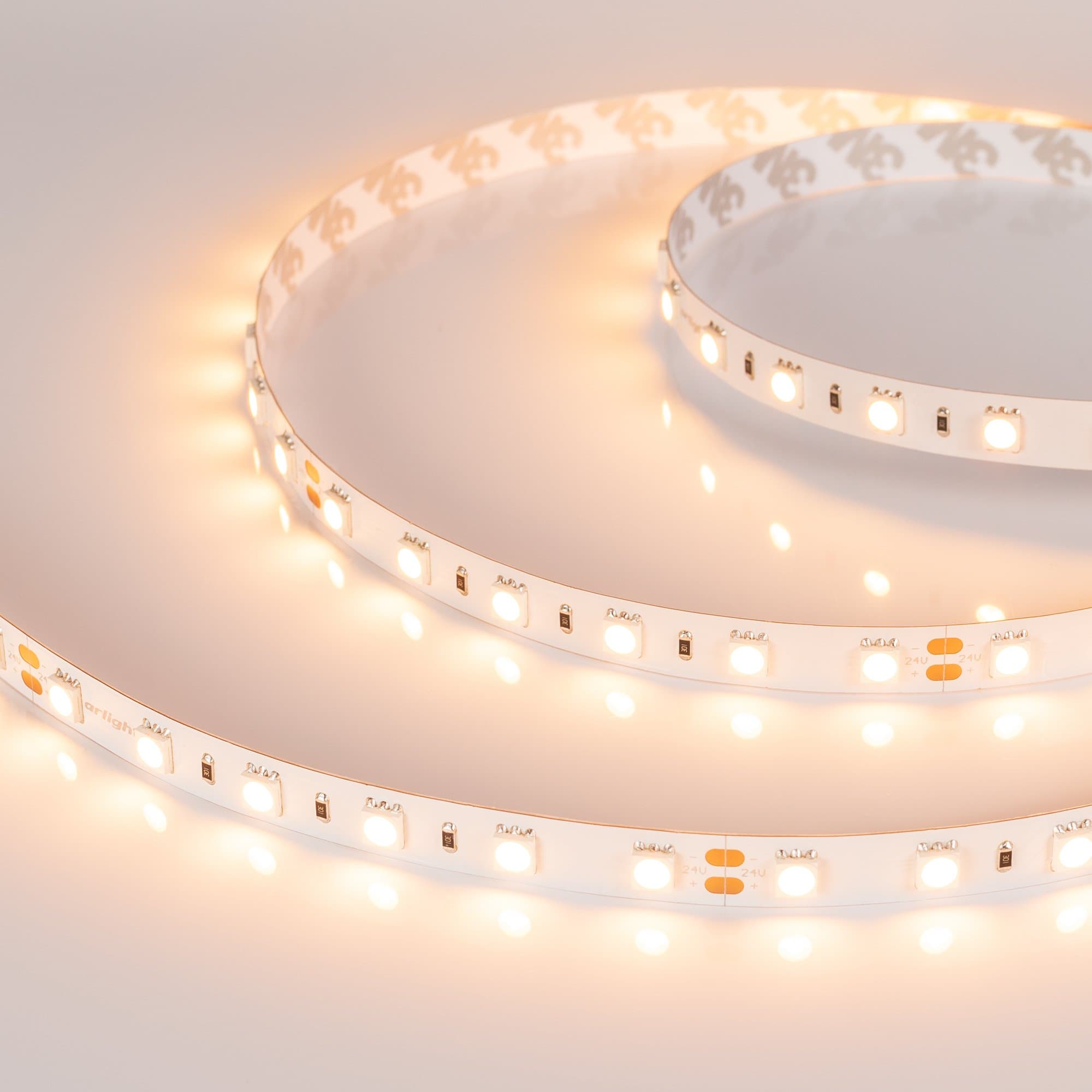 Arlight Светодиодная лента RT 2-5000 24V Warm2400 2x (5060, 300 LED, LUX) (14.4 Вт/м, IP20) 018099(B) — миниатюра 2