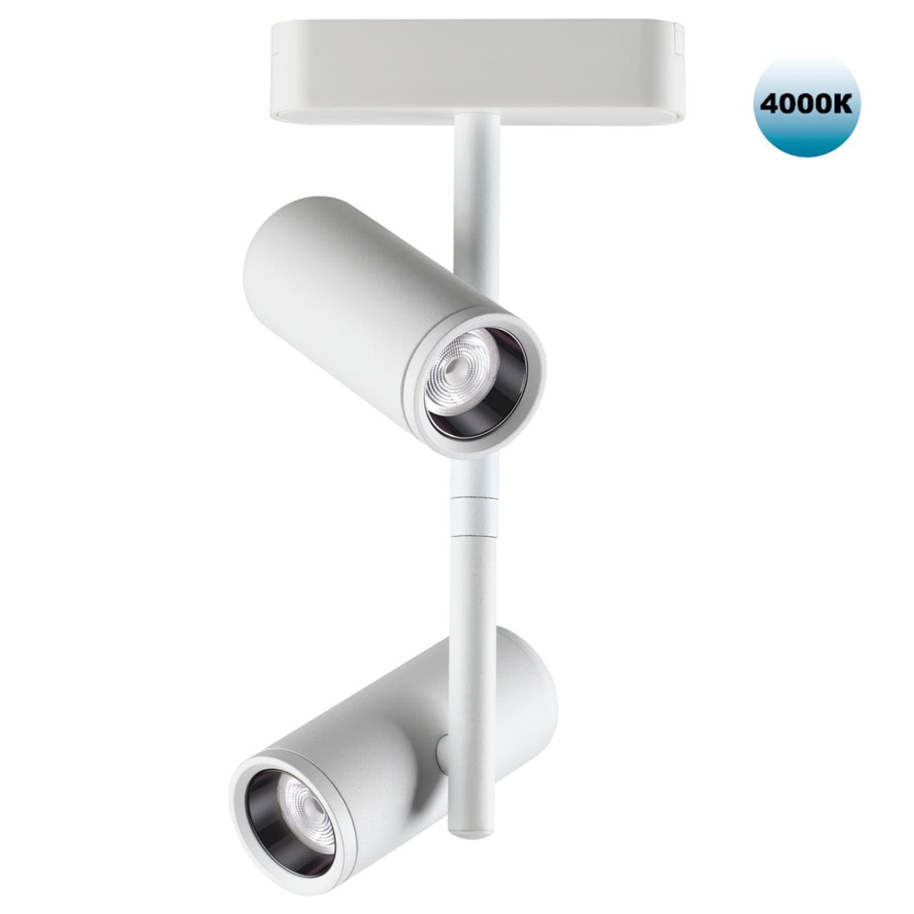 Novotech 359107 SHINO NT23 000 белый Трековый светильник для низков. шинопровода IP20 LED 4000K 2*8W 48V 1360Лм SMAL