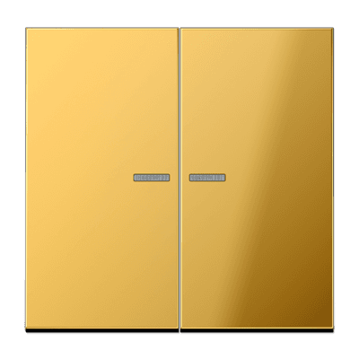 JUNG Клавиша для KNX кнопки с окошком, 2 группы металл имитация золота GO102KO5