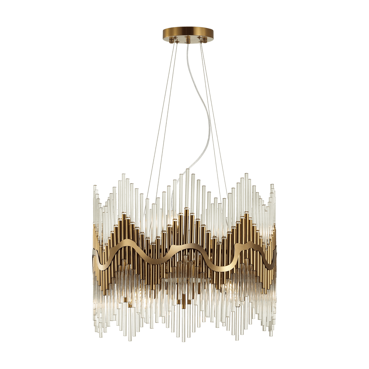 Odeon Light 4983/8 HALL ODL22 379 бронзовый/стекло Люстра E14 8*40W SAVIKIA — миниатюра 2