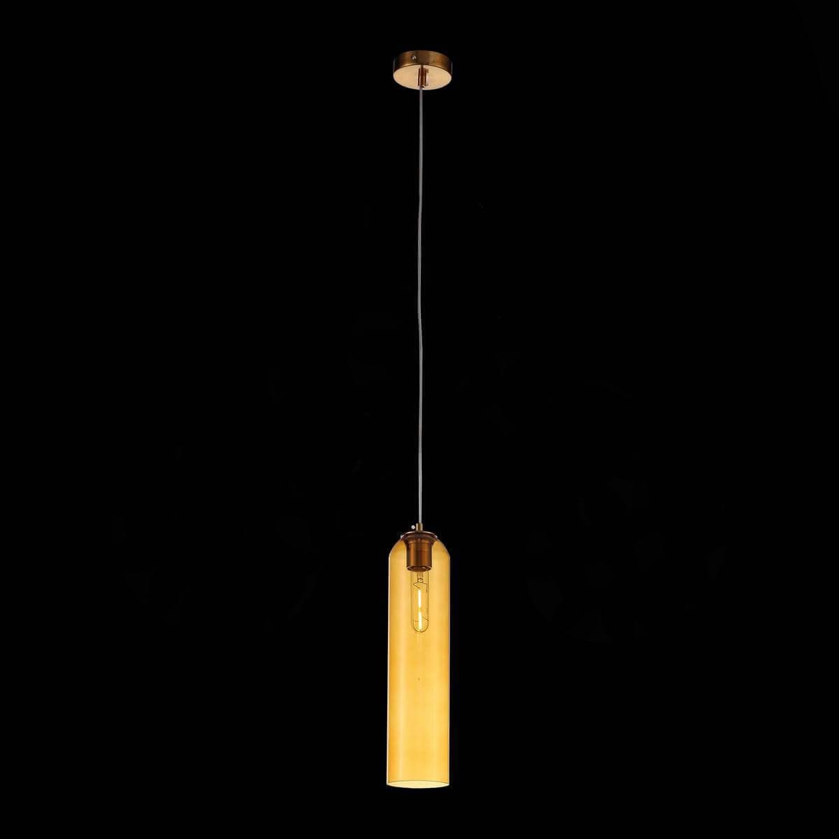 ST Luce SL1145.393.01 Светильник подвесной Латунь/Янтарный E27 1*60W — миниатюра 3