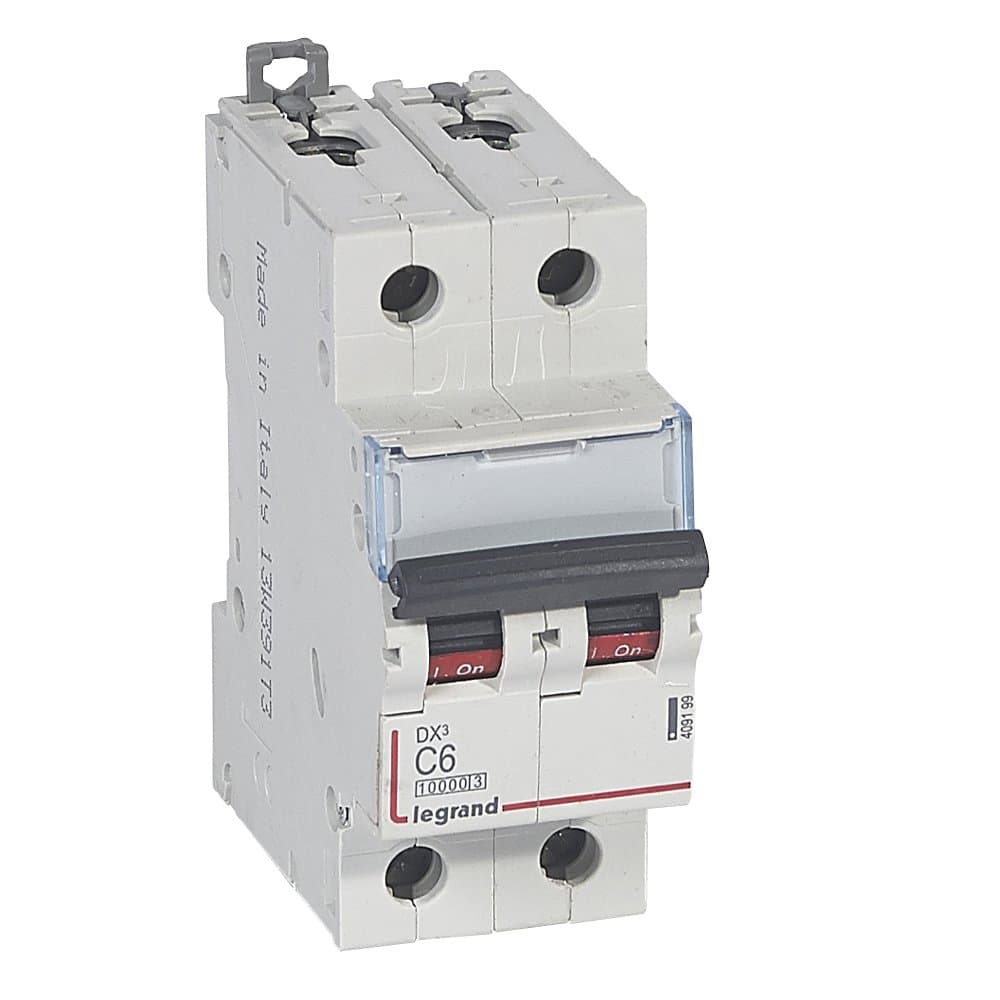 Legrand DX3 Автоматический выключатель 2P 6A (С) 10kA/16kA 409199 — миниатюра 1
