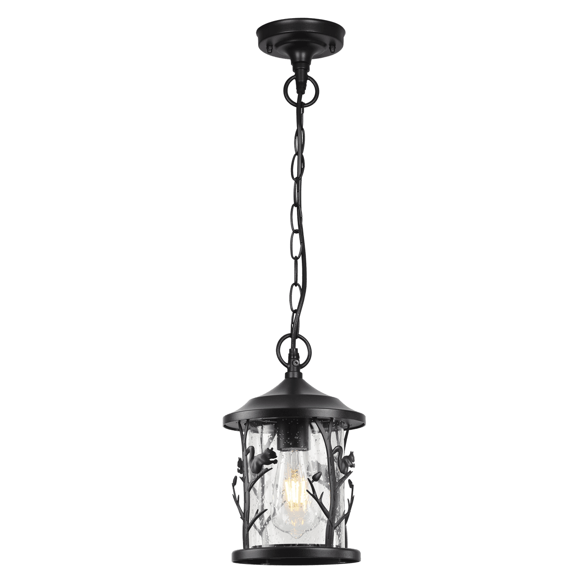 Odeon Light 4963/1 NATURE ODL22 579 черный/стекло Ландшафтный подвес E27 1*60W IP44 CUITA — миниатюра 2