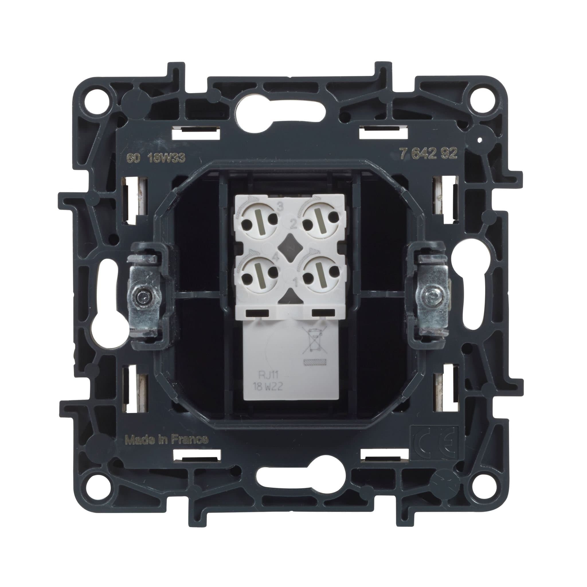 Legrand STRUCTURA Розетка RJ11 ШАМПАНЬ 764292 — миниатюра 5