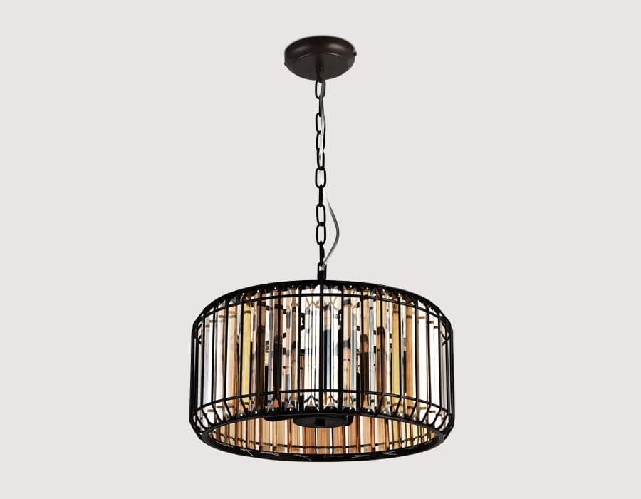 Ambrella Подвесная люстра с хрусталем TR5811 DCF/TI темный кофе/янтарь E14/5 max 40W D400*650 — миниатюра 3