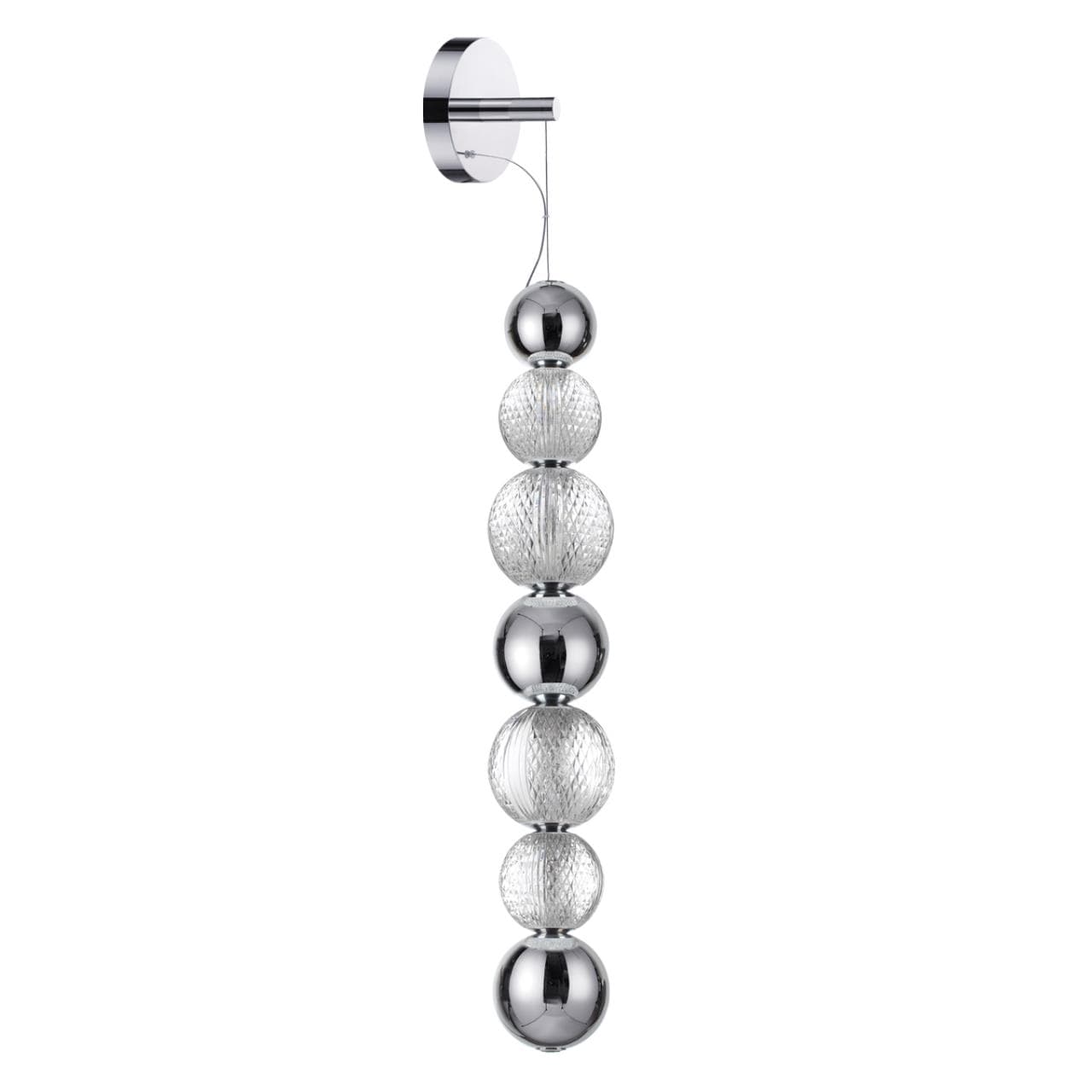Odeon Light 5007/13WL L-VISION ODL23 421 хром/прозрачный/металл/акрил Настенный светильник LED 13W 4000K 700Лм CRYSTAL