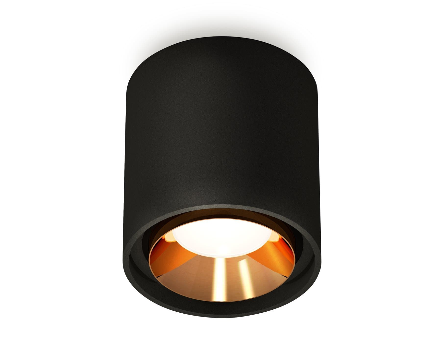 Ambrella Комплект накладного светильника XS7723004 SBK/PYG черный песок/золото желтое полированное MR16 GU5.3 (C7723, N7034) — миниатюра 1