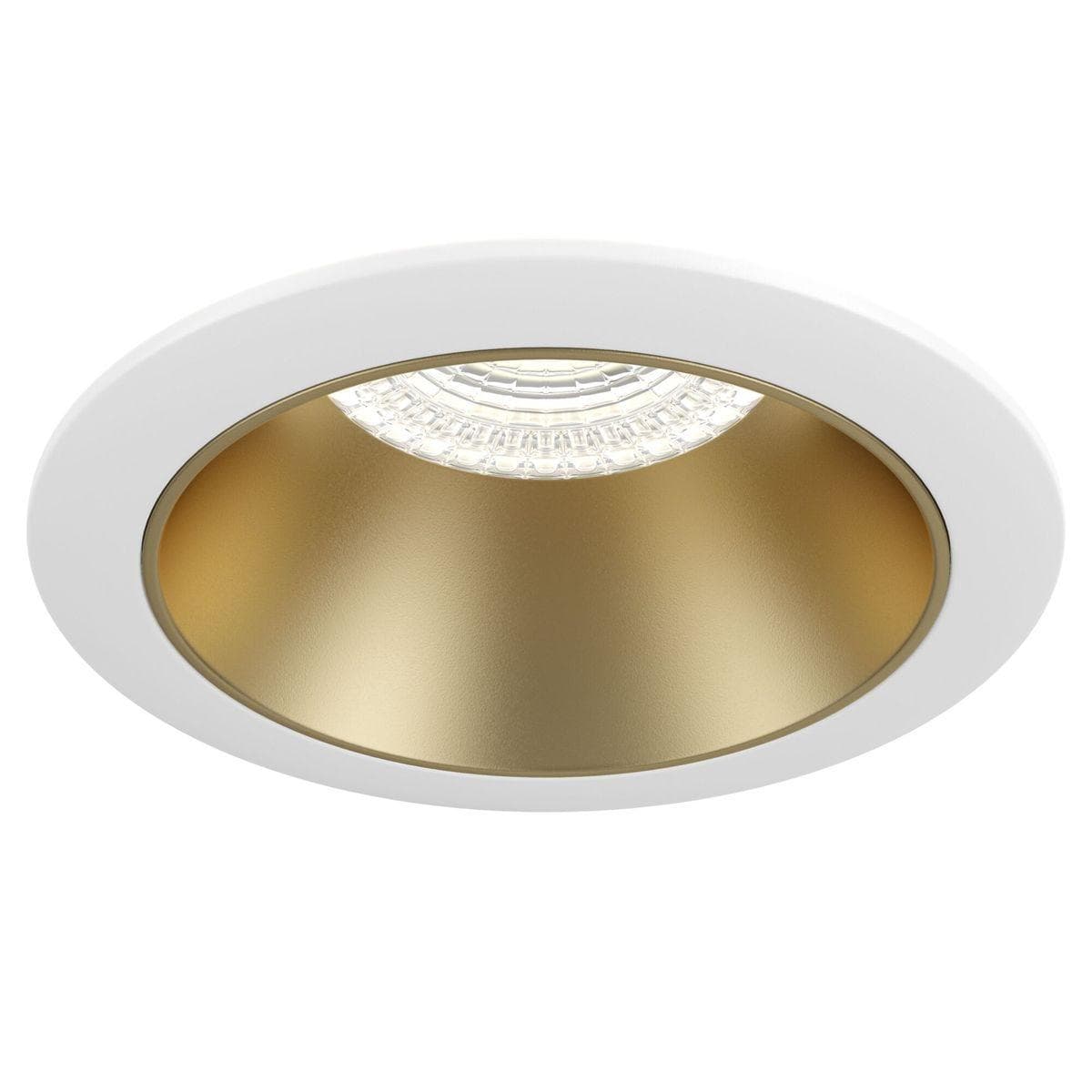 Maytoni Downlight Белый и Матовое золото Светильник встраиваемый (Набор) ( DL051-01W+DLA051-03MG) DL051-1WMG — миниатюра 1