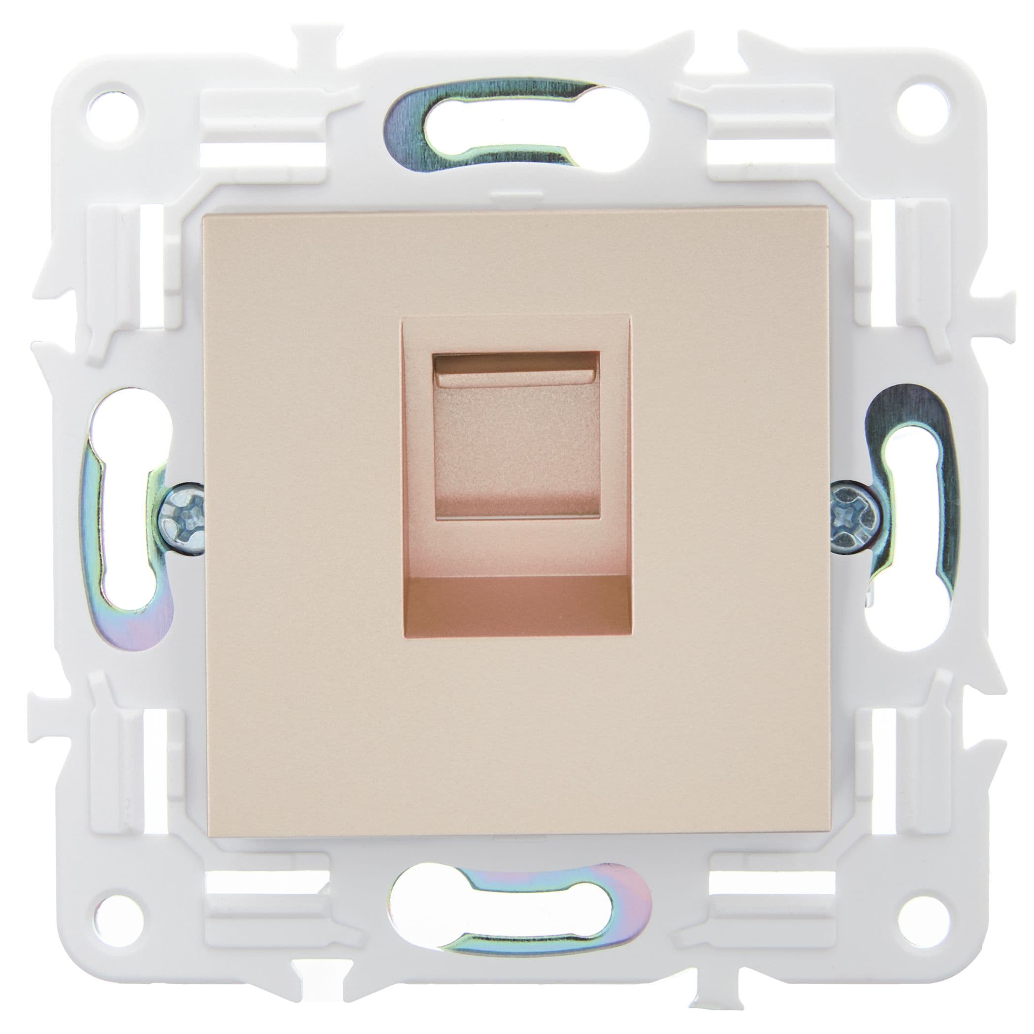 IEK SKANDY Песочный Розетка компьютерная RJ45 кат.5E SK-K01Sa — миниатюра 2