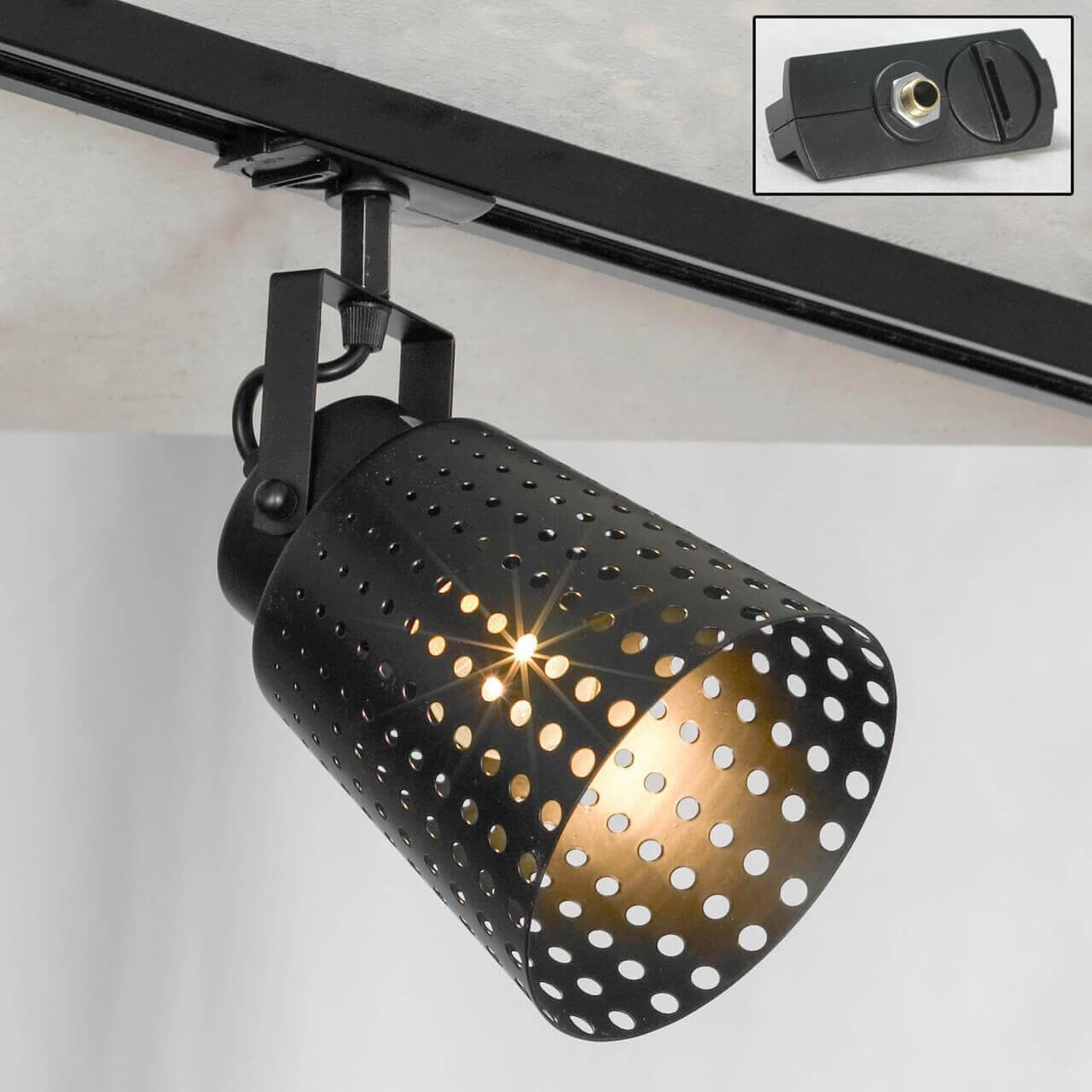 Lussole LOFT Металл Черный /  Металл трековый светильник однофазный E27 60W LSP-9834-TAB — миниатюра 1