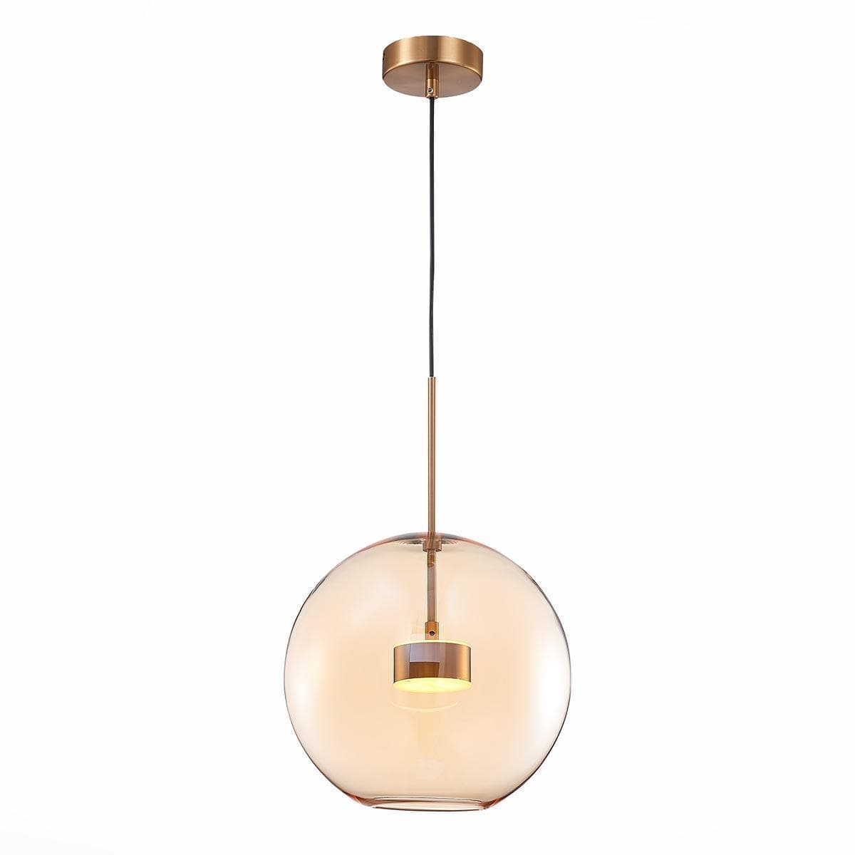 ST Luce SL1133.323.01 Светильник подвесной Латунь/Коньячный LED 1*10W 3000K — миниатюра 1