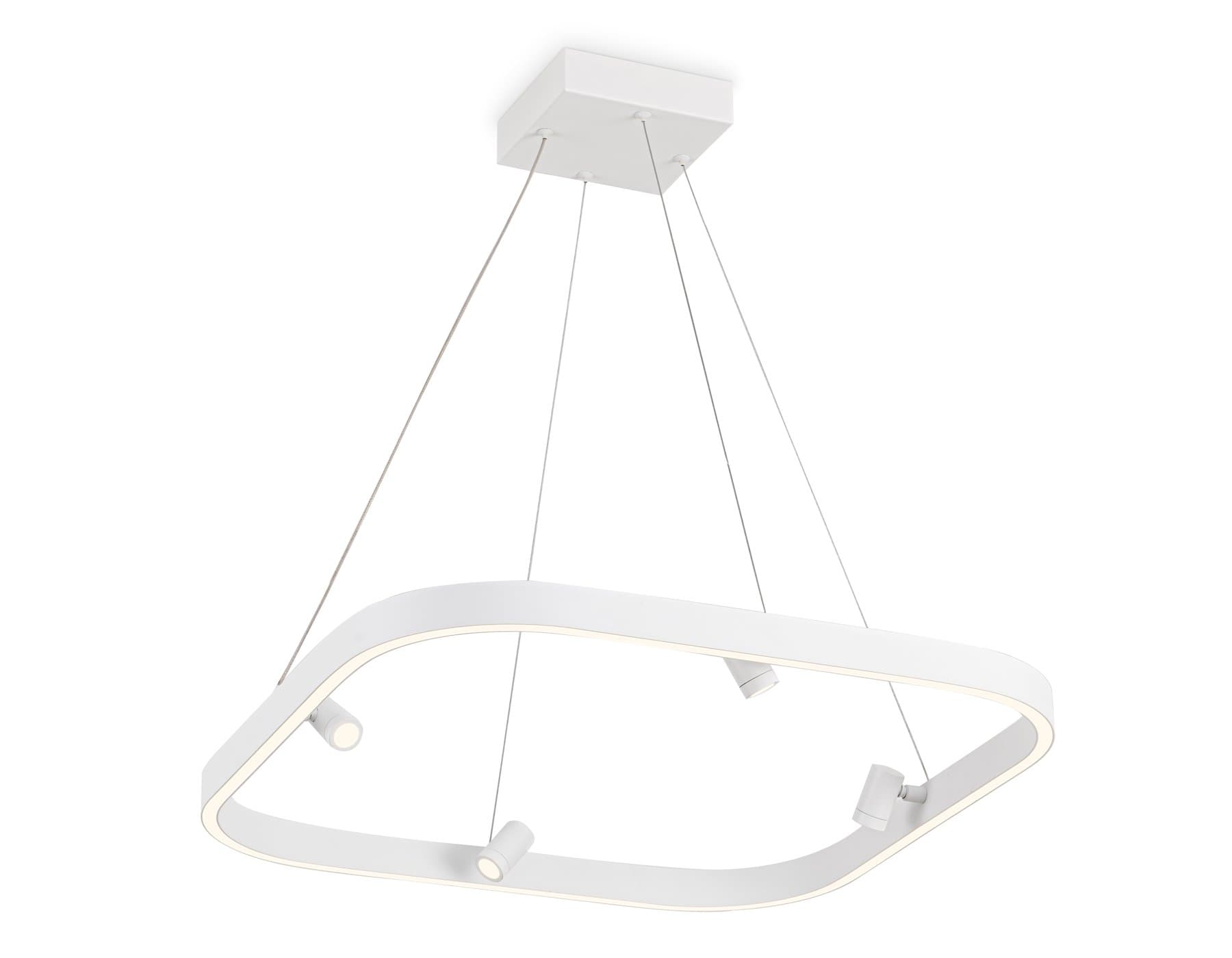 Ambrella Светильник подвесной светодиодный FL5802/1+4 WH белый 50W 3000K/4200K/6400K 600*600*1200 (без ПДУ) — миниатюра 2