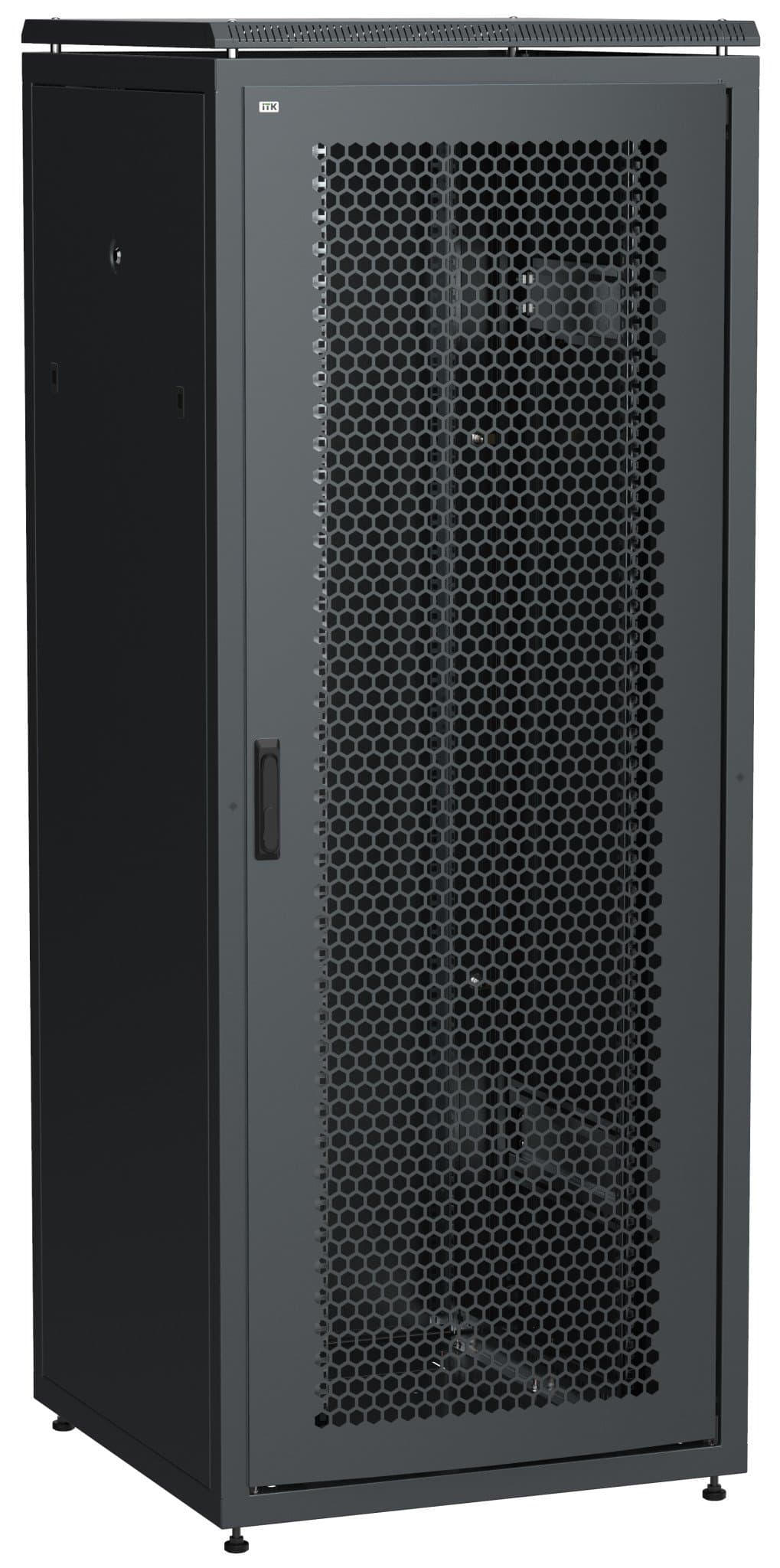 IEK LINEA N ITK 42U 800х800мм перфорированная передняя дверь, задняяя металлическая черный LN05-42U88-PM