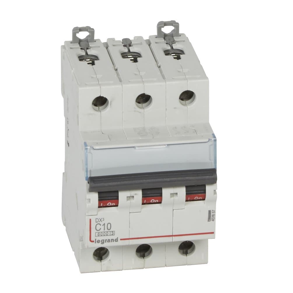 Legrand DX3 Автоматический выключатель 3P 10A (С) 6000/10kA 407857 — миниатюра 1