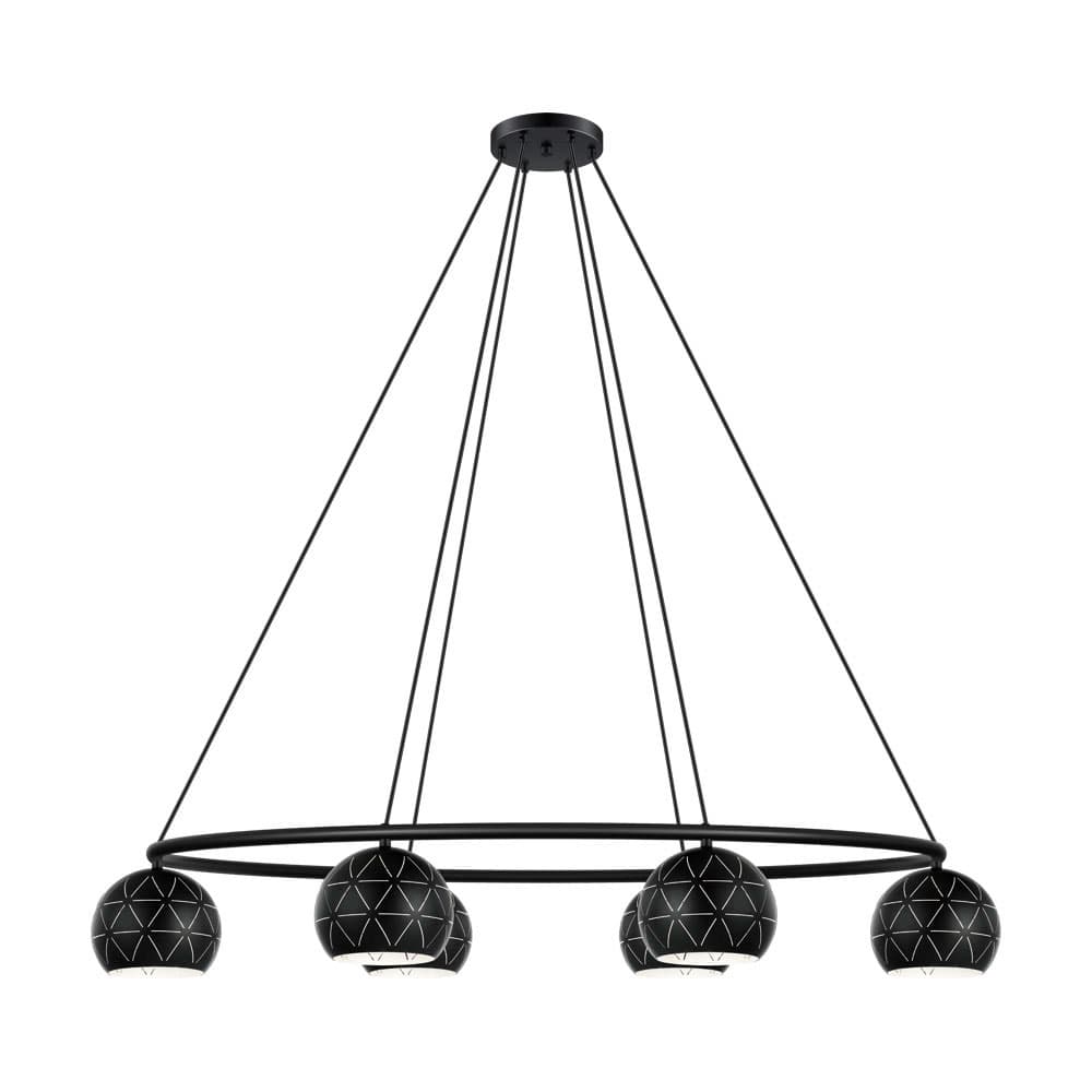 Eglo 98456 Подвес CANTALLOPS, 6х40W (E14), L1150, B520, H1100, сталь, черный