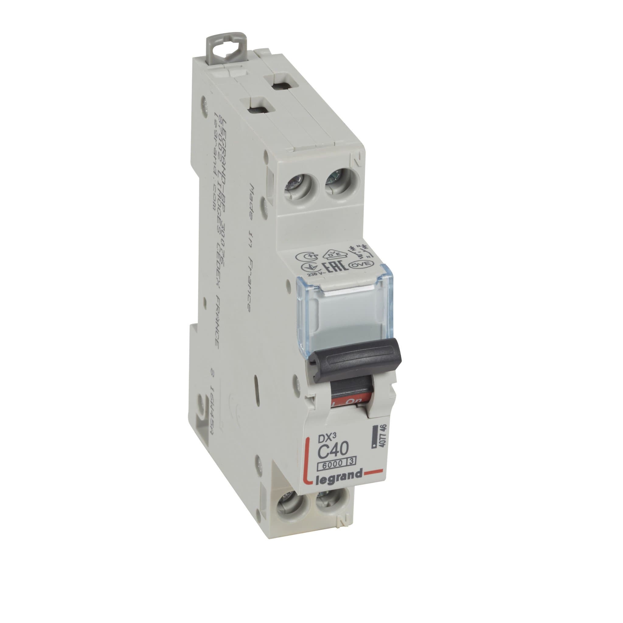 Legrand DX3 Автоматический выключатель 1P+N 40А (С) 6kA/10кА 407746 — миниатюра 1