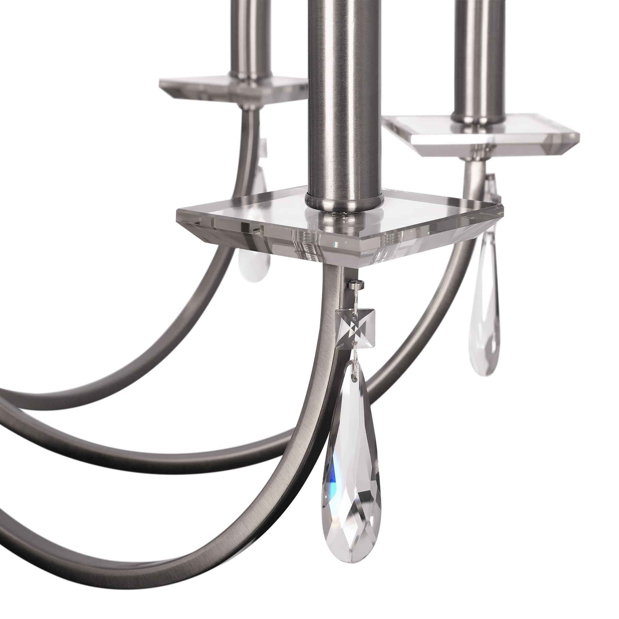 Freya Crystal Никель Люстра FR1006PL-08N — миниатюра 3
