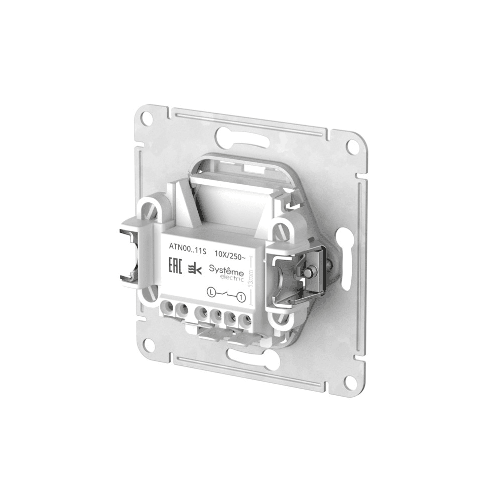Systeme Electric AtlasDesign Алюминий Выключатель 1-клавишный, сх.1, 10АХ, мех., быстрозажим. клем. — миниатюра 3