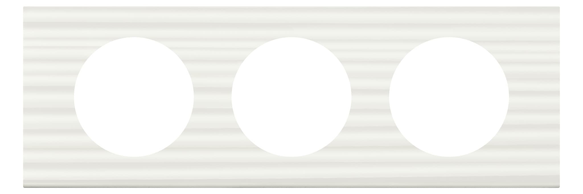 Legrand Celiane2 Corian Белый Рельеф Рамка 3-ая (2+2+2 мод) 069013 — миниатюра 1