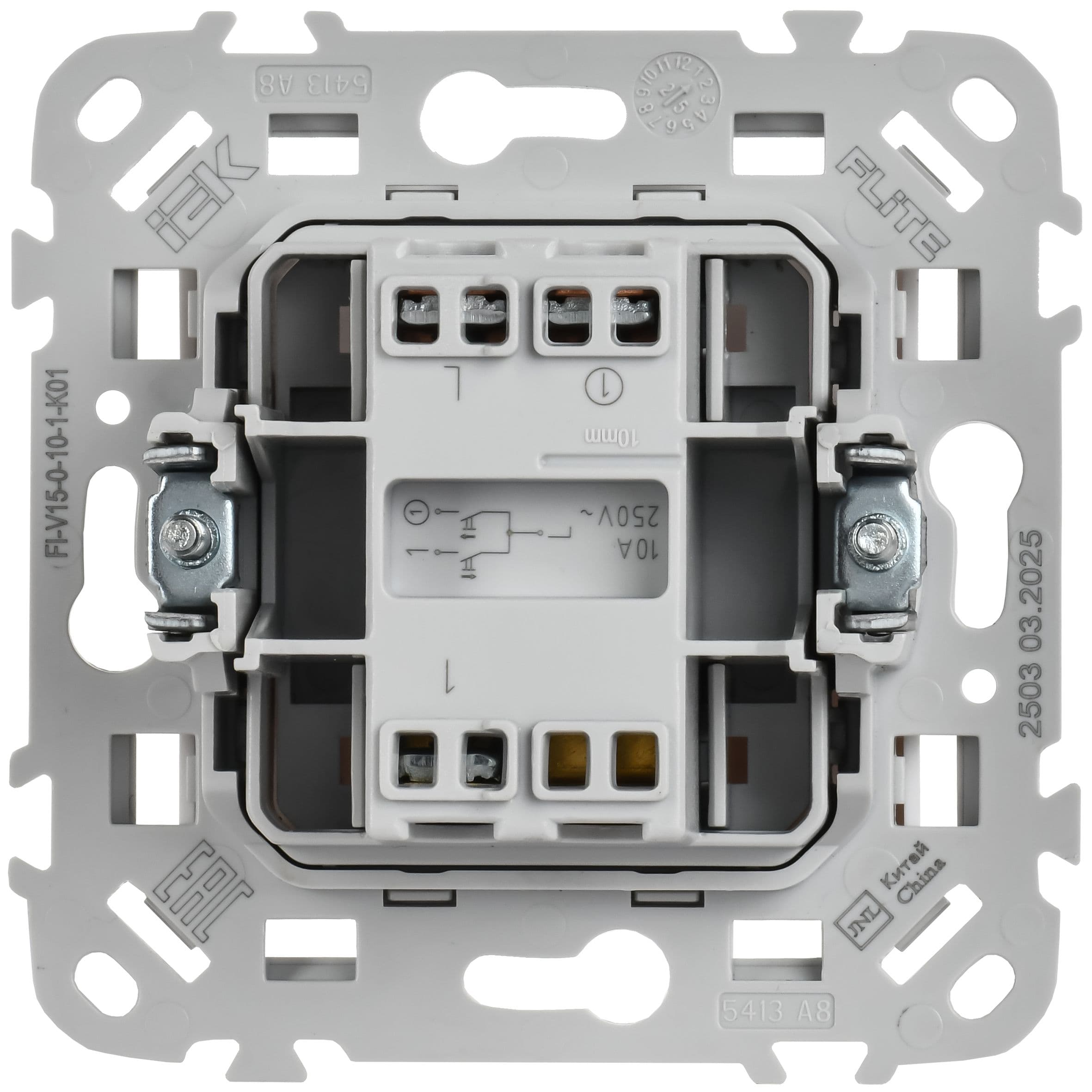 IEK FLITE Белый Выключатель жалюзи 10А — миниатюра 3