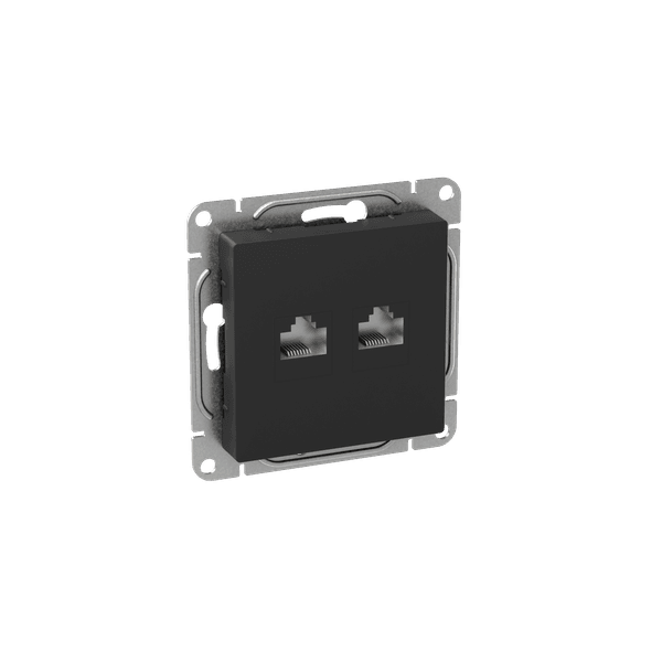 EKF Механизм розетки RJ45 - 2шт, (cat5), чёрный Эпика — миниатюра 2