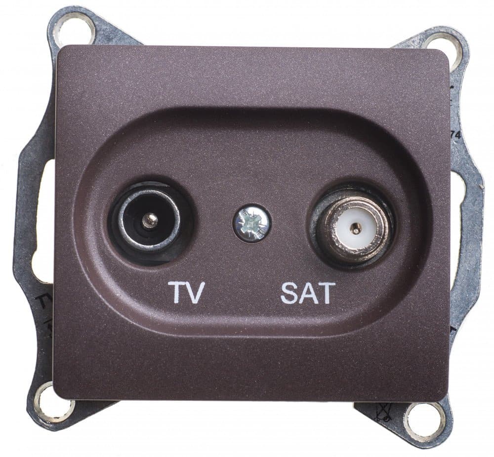 Systeme Electric Glossa Шоколад Розетка TV-SAT оконечная 1DB