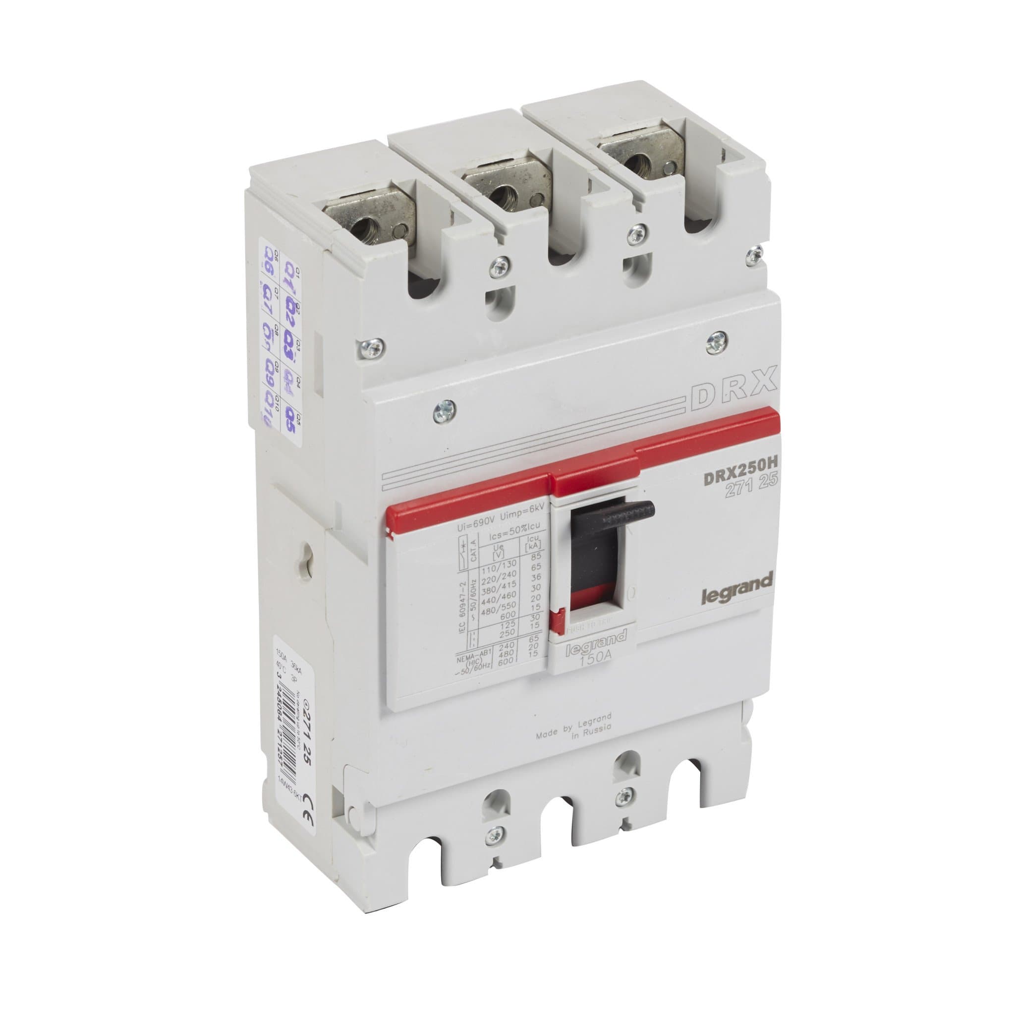 Legrand DRX250 фиксированный 3P 150А 36кА 027125 — миниатюра 1