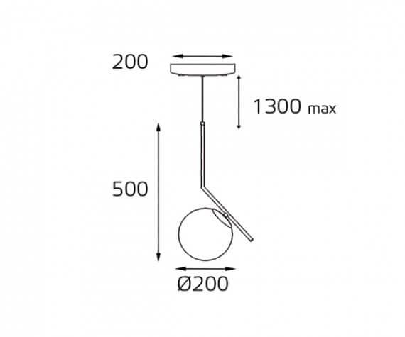 ITALLINE Bolla SP 6212/200 brass светильник подвесной — миниатюра 4