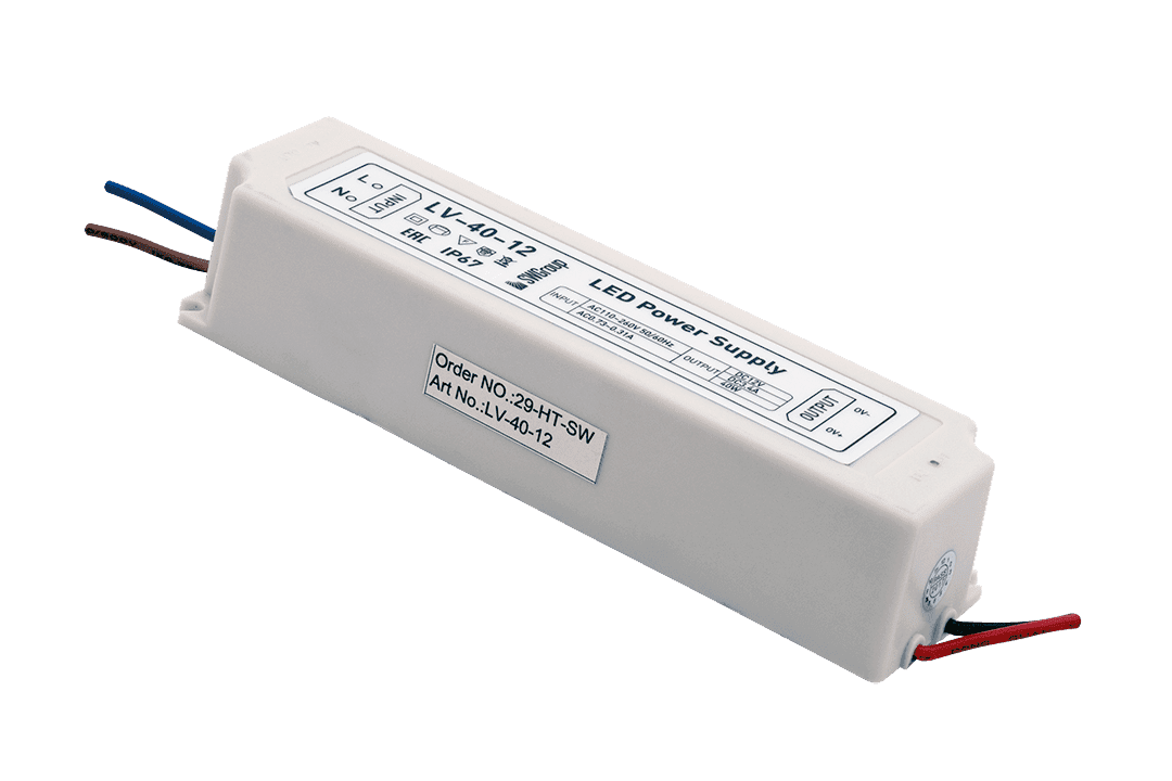 SWG Блок Питания для ленты IP 67 пластик 40 W, 12V LV-40-12