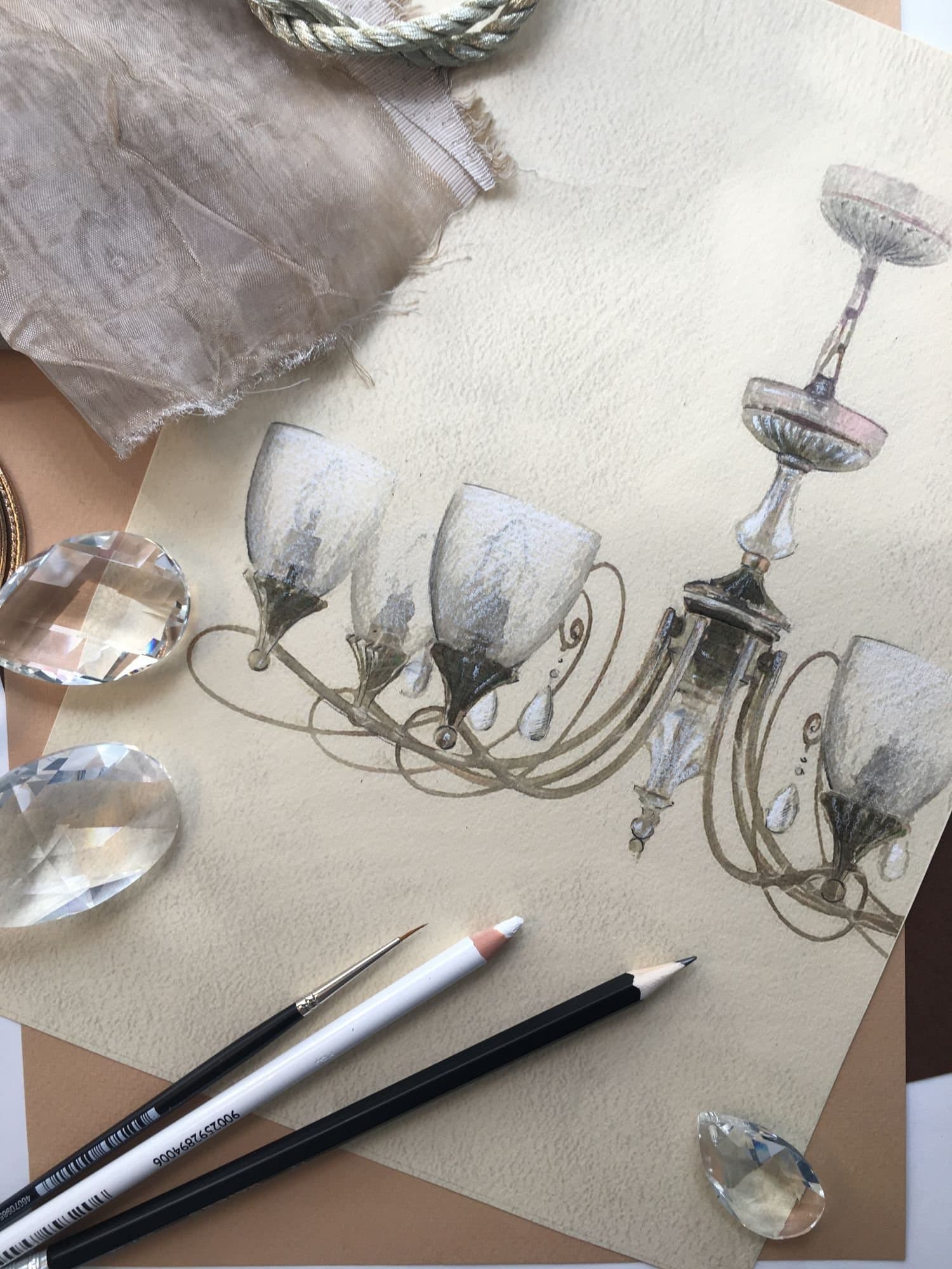 Maytoni Royal Classic Sabina Мятное Золото Люстра 7xE14 60W RC145-PL-07-MG — миниатюра 7