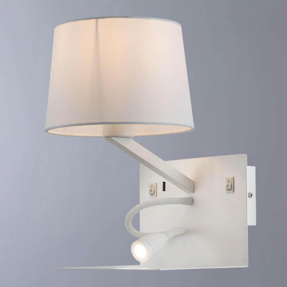 Arte Lamp Светильник настенный A1056AP-2WH — миниатюра 3
