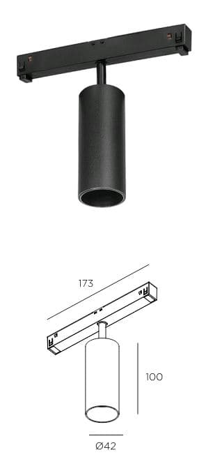 Technolight Спот 42 48В 8Вт 3000К 93+ 36° недиммируемый RAL 9005 черный 86108-3K-01-BK