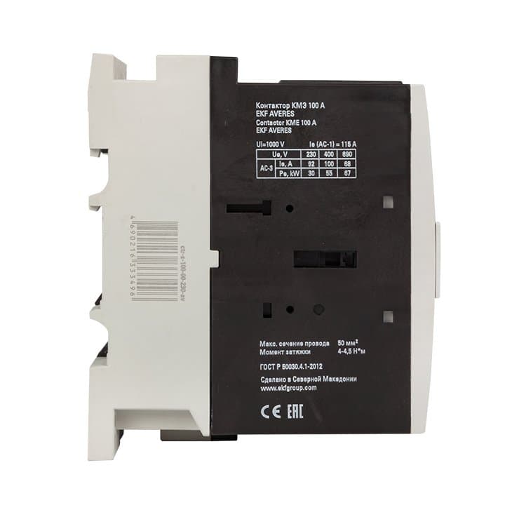 EKF Averes Контактор КМЭ 100А 230В АС ctr-s-100-00-230-av — миниатюра 7