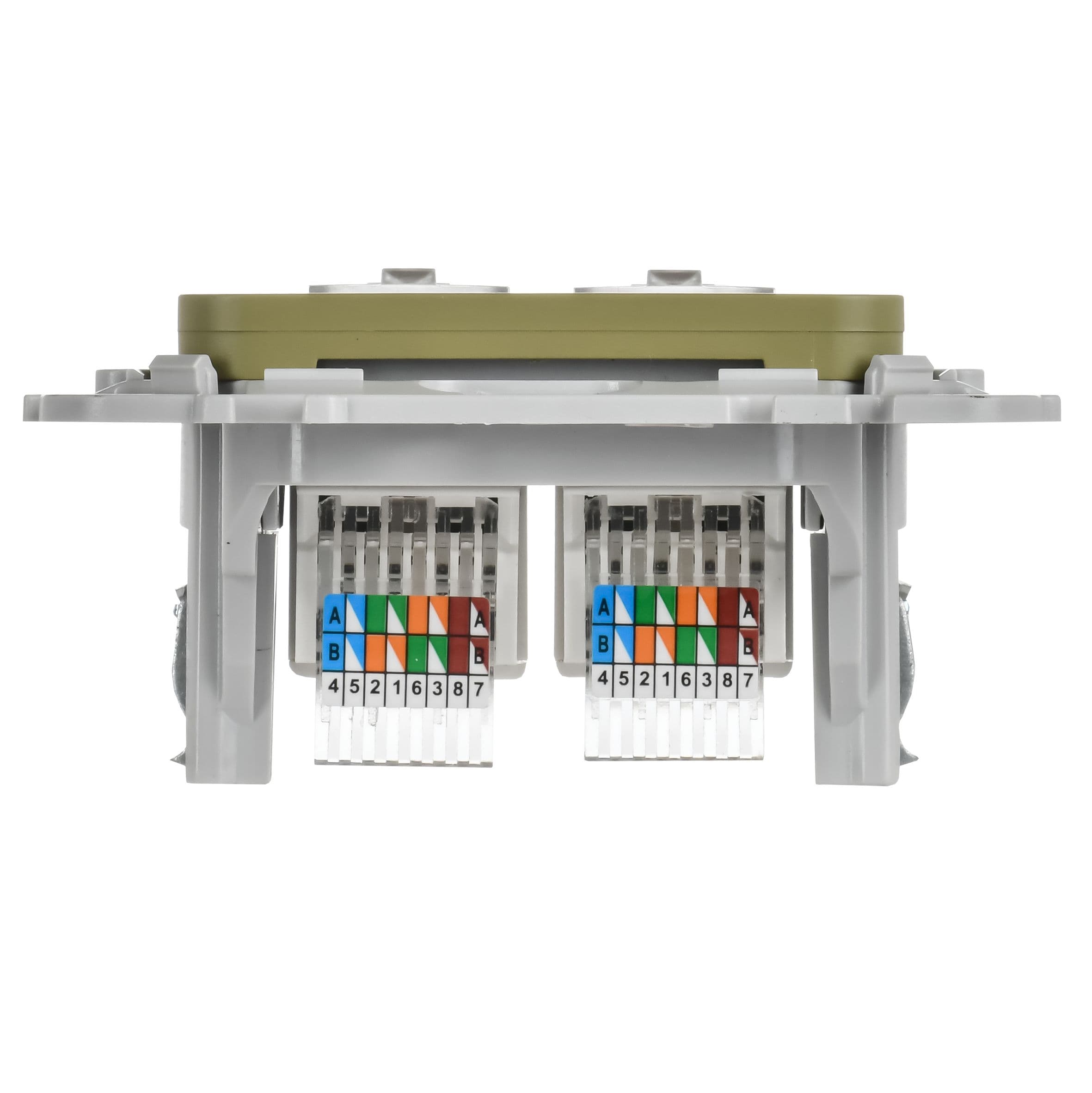 IEK FLITE Оливковый Розетка 2-местная компьютерная RJ45 категория 5Е UTP — миниатюра 4